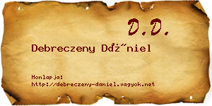 Debreczeny Dániel névjegykártya