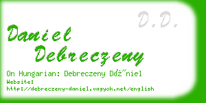 daniel debreczeny business card